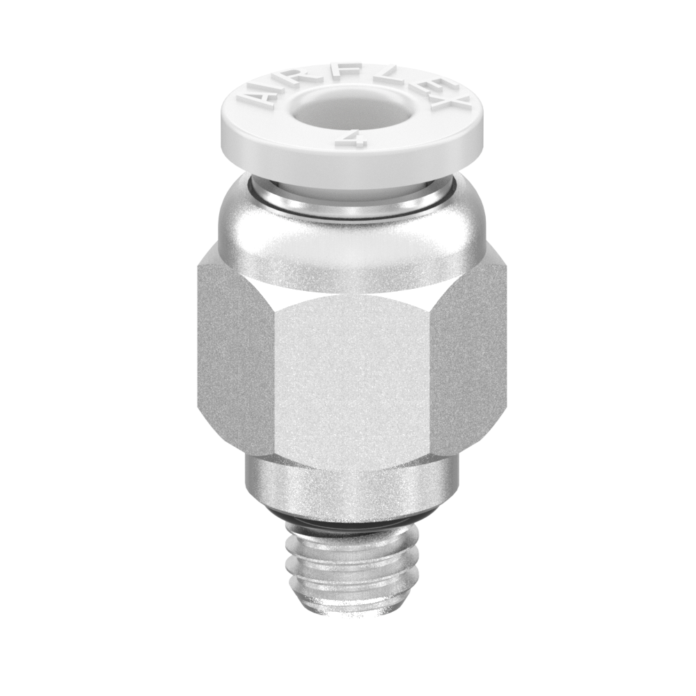 插管4mm M5 外螺纹直通快插式气动接头